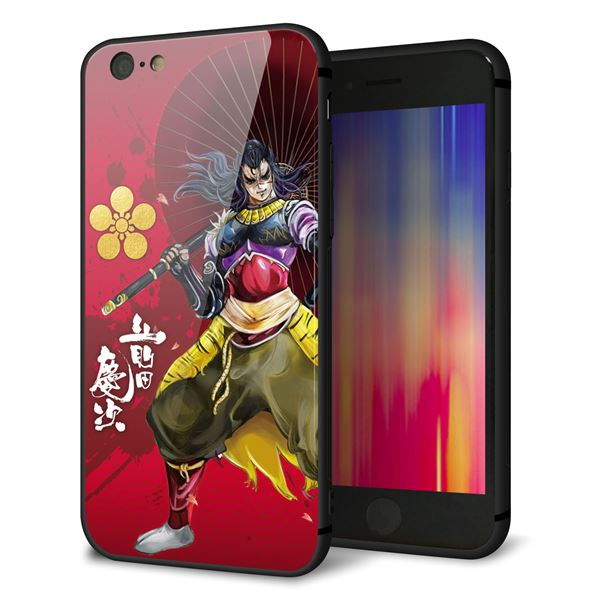 iPhone 6 強化ガラス&TPUスマホケース ガラプリ【AB806 前田慶次 イラストと家紋】