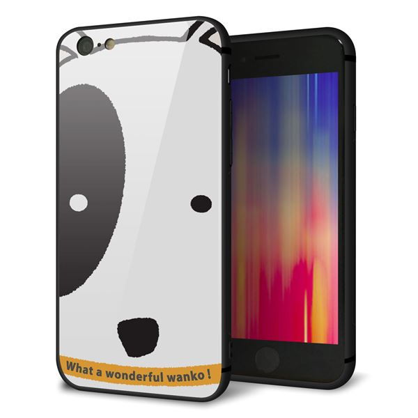 iPhone 6 強化ガラス&TPUスマホケース ガラプリ【IA800 わんこ】