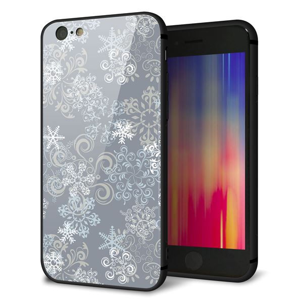 iPhone 6 強化ガラス&TPUスマホケース ガラプリ【XA801 雪の結晶】