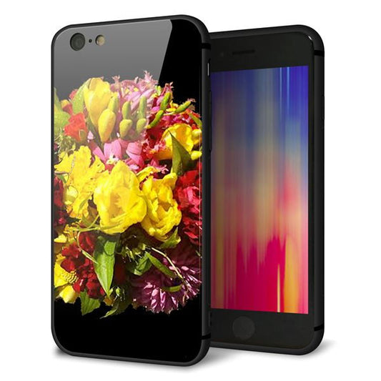 iPhone 6 強化ガラス&TPUスマホケース ガラプリ【YI883 フラワー4】