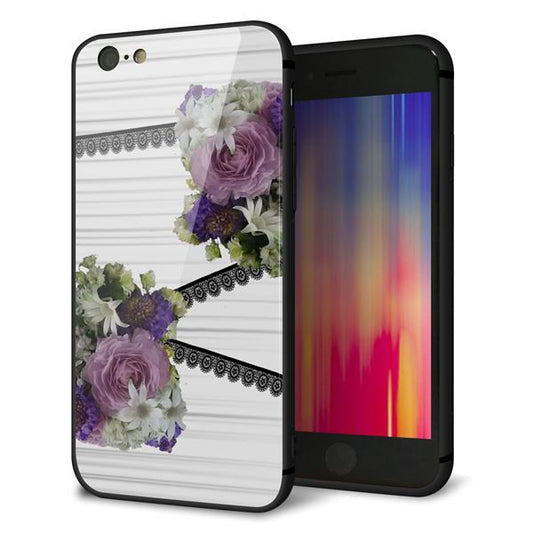 iPhone 6 強化ガラス&TPUスマホケース ガラプリ【YI888 フラワー9】