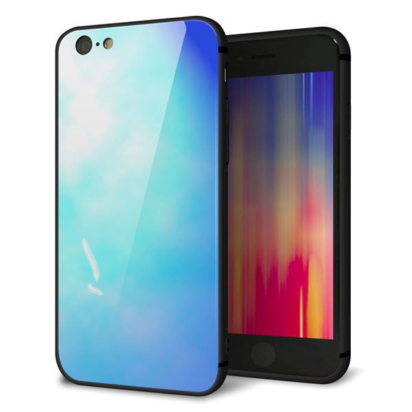 iPhone 6 強化ガラス&TPUスマホケース ガラプリ【YJ291 デザイン 光】