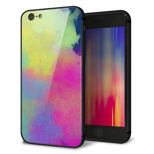iPhone 6 強化ガラス&TPUスマホケース ガラプリ【YJ294 デザイン色彩】