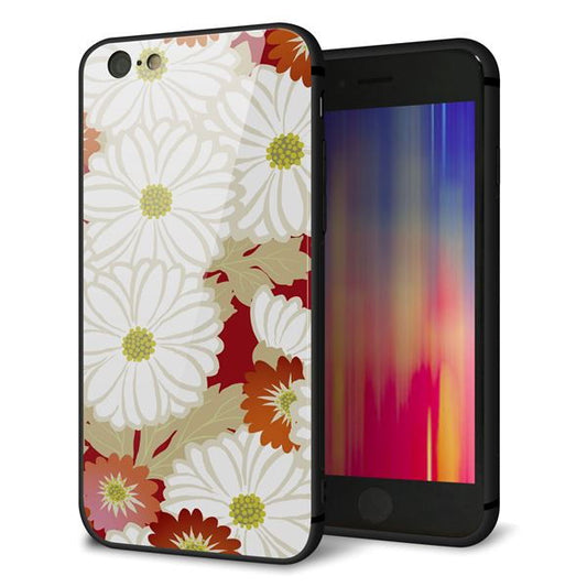 iPhone 6 強化ガラス&TPUスマホケース ガラプリ【YJ322 和柄 菊】