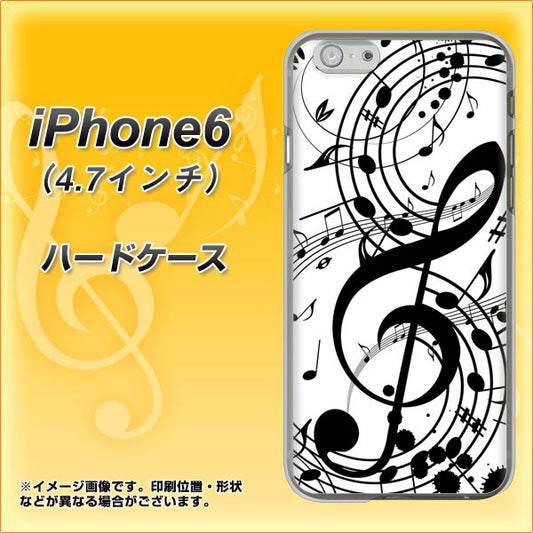 iPhone 6 260 あふれる音符 ハードケース 背面印刷