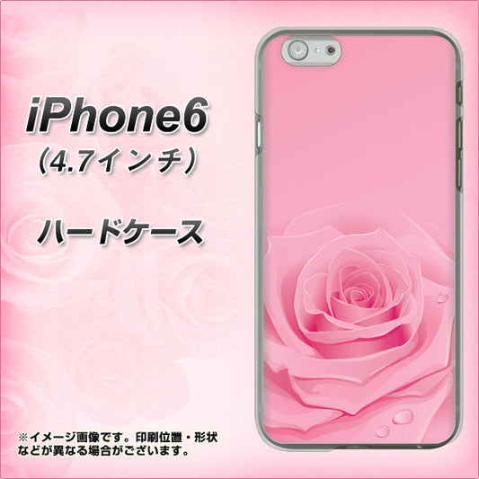 iPhone 6 401 ピンクのバラ ハードケース 背面印刷