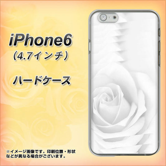 iPhone 6 402 ホワイトRose ハードケース 背面印刷
