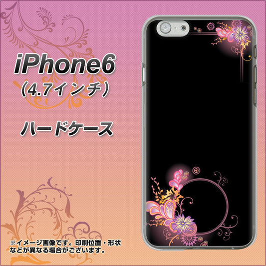 iPhone 6 437 華のフレーム ハードケース 背面印刷