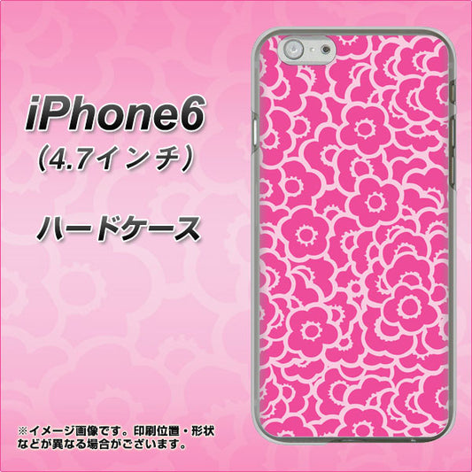 iPhone 6 716 ピンクフラワー ハードケース 背面印刷