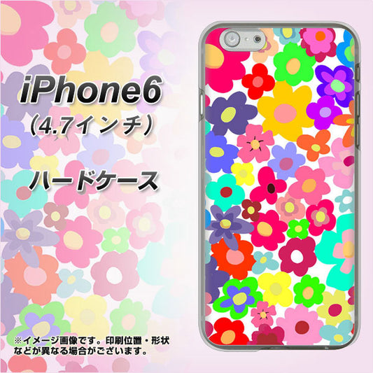 iPhone 6 782 春のルーズフラワーWH ハードケース 背面印刷