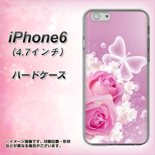 iPhone 6 1166 ローズロマンス ハードケース 背面印刷