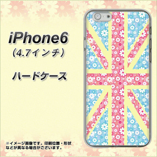iPhone 6 EK895 ユニオンジャックパステルフラワー ハードケース 背面印刷