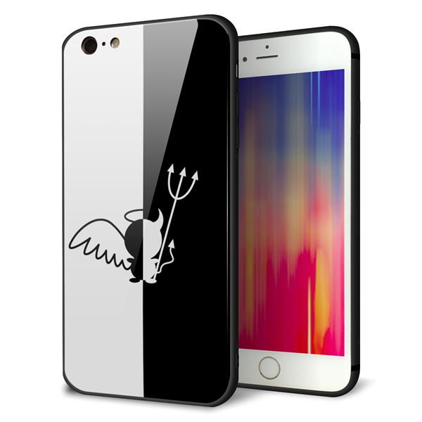 iPhone 6 Plus 強化ガラス&TPUスマホケース ガラプリ【027 ハーフデビット】
