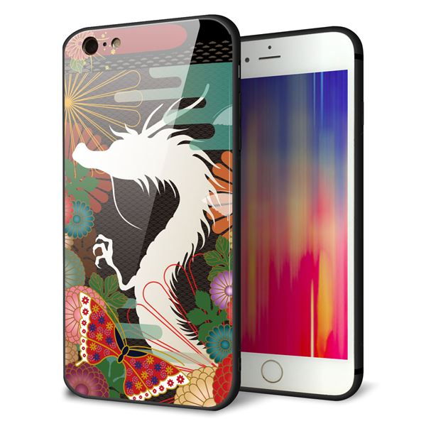 iPhone 6 Plus 強化ガラス&TPUスマホケース ガラプリ【635 白龍】