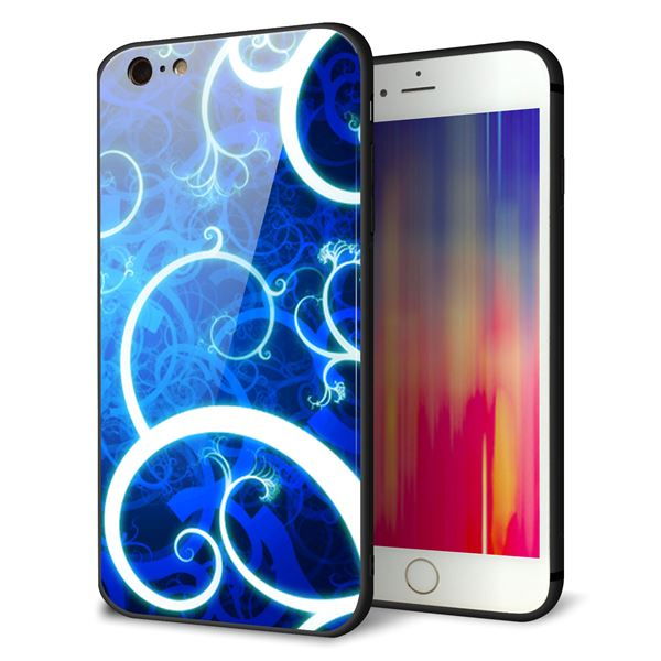 iPhone 6 Plus 強化ガラス&TPUスマホケース ガラプリ【EK850 神秘の草】
