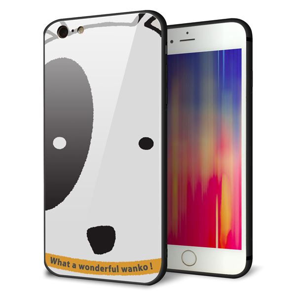 iPhone 6 Plus 強化ガラス&TPUスマホケース ガラプリ【IA800 わんこ】