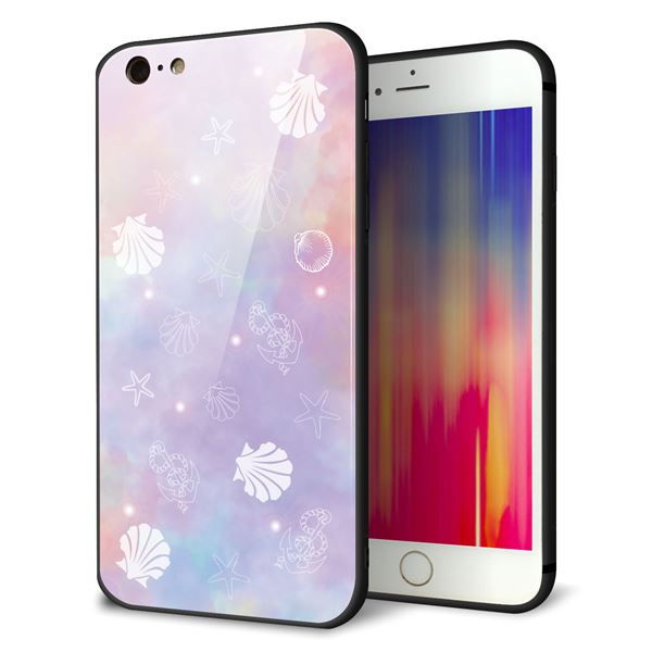 iPhone 6 Plus 強化ガラス&TPUスマホケース ガラプリ【KM883 シェル柄】