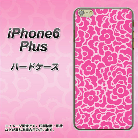 iPhone 6 Plus 716 ピンクフラワー ハードケース 背面印刷