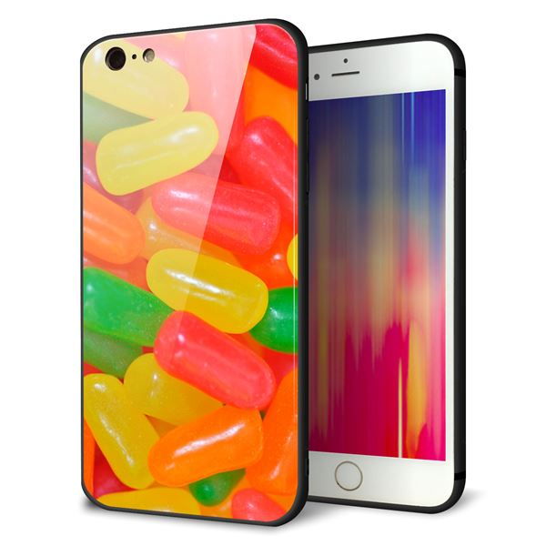 iPhone 6s Plus 強化ガラス&TPUスマホケース ガラプリ【449 ジェリービーンズ】