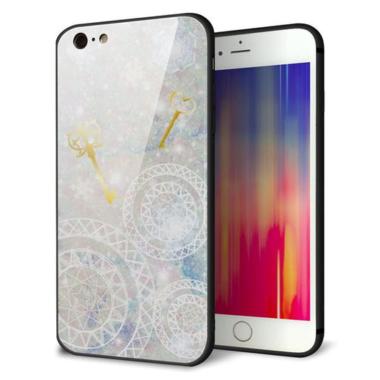 iPhone 6s Plus 強化ガラス&TPUスマホケース ガラプリ【KM881 魔法陣と鍵】