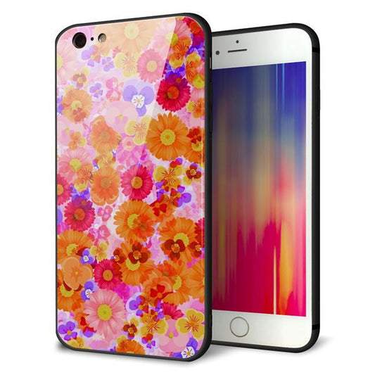 iPhone 6s Plus 強化ガラス&TPUスマホケース ガラプリ【SC869 リバティプリント フルールドパルファン(ピンク)】