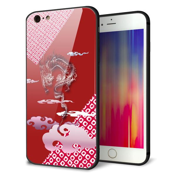iPhone 6s Plus 強化ガラス&TPUスマホケース ガラプリ【YC907 雲竜02】