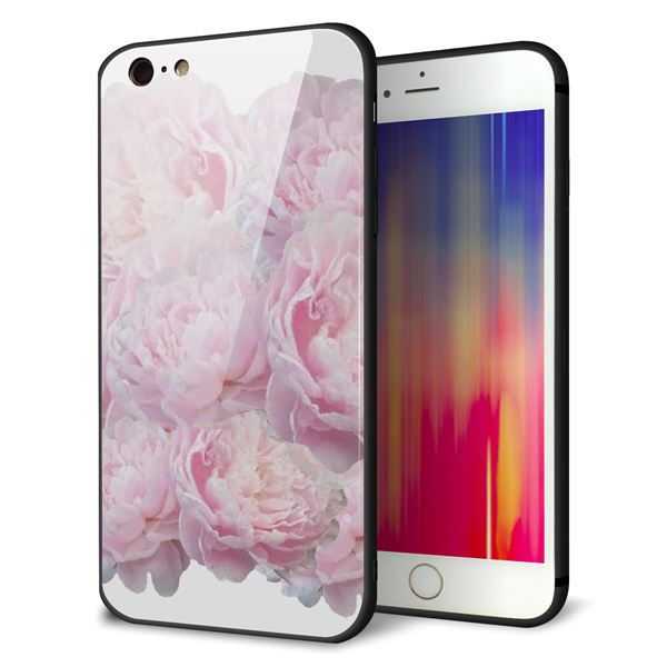 iPhone 6s Plus 強化ガラス&TPUスマホケース ガラプリ【YI885 フラワー6】