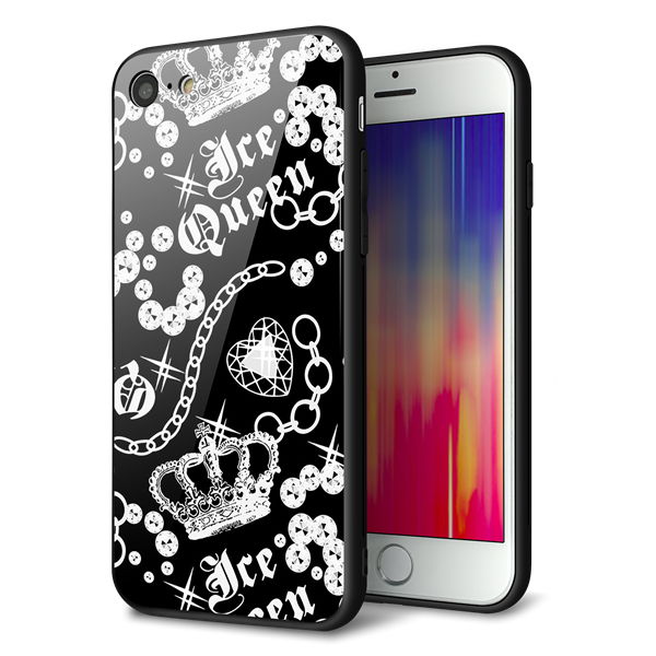 iPhone 7 強化ガラス&TPUスマホケース ガラプリ【187 ゴージャス クラウン】