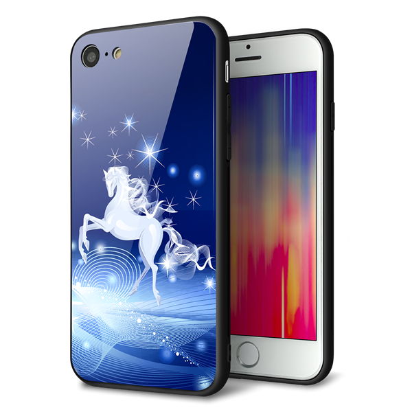 iPhone 7 強化ガラス&TPUスマホケース ガラプリ【436 ペガサス】