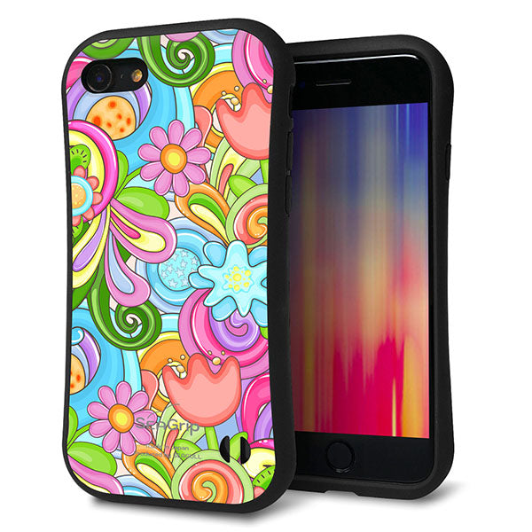 iPhone 7 スマホケース 「SEA Grip」 グリップケース Sライン 【713 ミラクルフラワー】 UV印刷