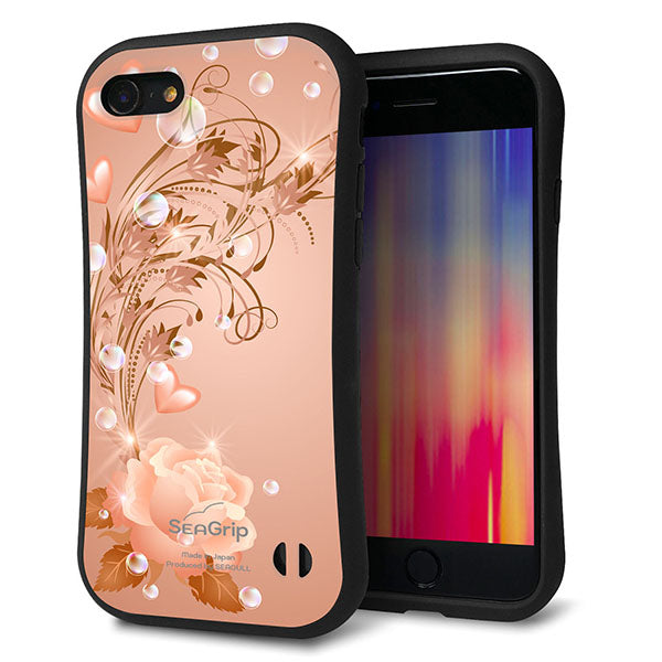 iPhone 7 スマホケース 「SEA Grip」 グリップケース Sライン 【1178 ラブリーローズ】 UV印刷