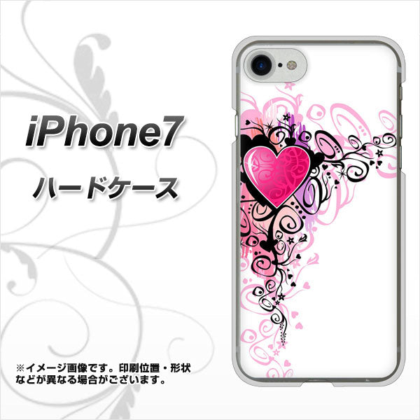 iPhone 7 007 スタイリッシュハート ハードケース 背面印刷