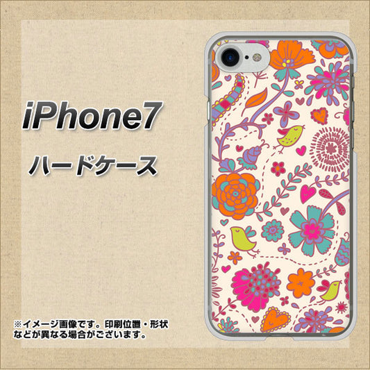 iPhone 7 323 小鳥と花 ハードケース 背面印刷