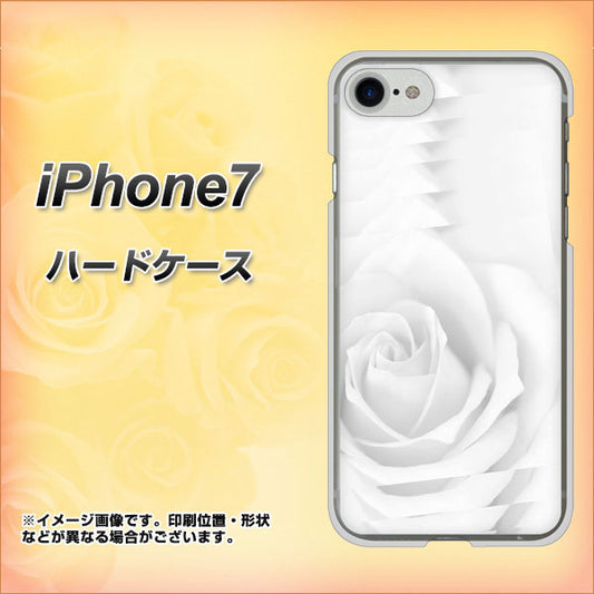 iPhone 7 402 ホワイトRose ハードケース 背面印刷