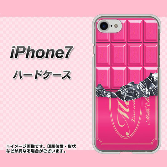 iPhone 7 555 板チョコ-ストロベリー ハードケース 背面印刷
