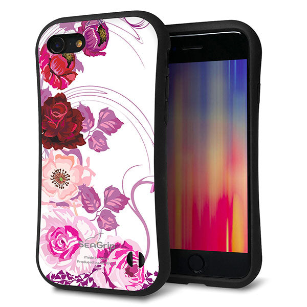 iPhone 8 スマホケース 「SEA Grip」 グリップケース Sライン 【116 6月のバラ】 UV印刷