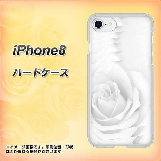 iPhone 8 402 ホワイトRose ハードケース 背面印刷