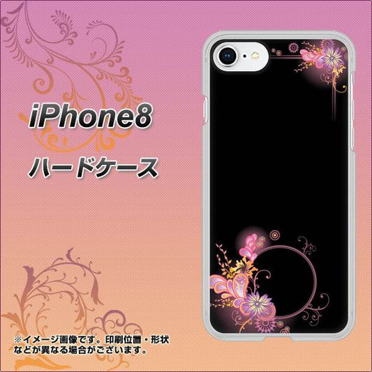 iPhone 8 437 華のフレーム ハードケース 背面印刷