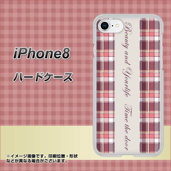 iPhone 8 518 チェック柄besuty ハードケース 背面印刷