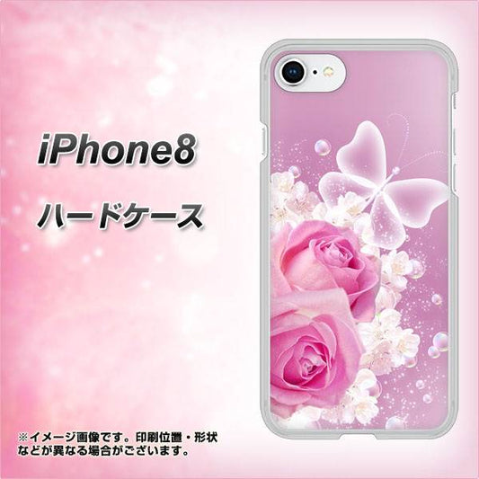 iPhone 8 1166 ローズロマンス ハードケース 背面印刷
