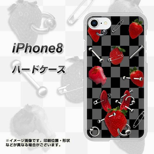 iPhone 8 AG833 苺パンク(黒) ハードケース 背面印刷