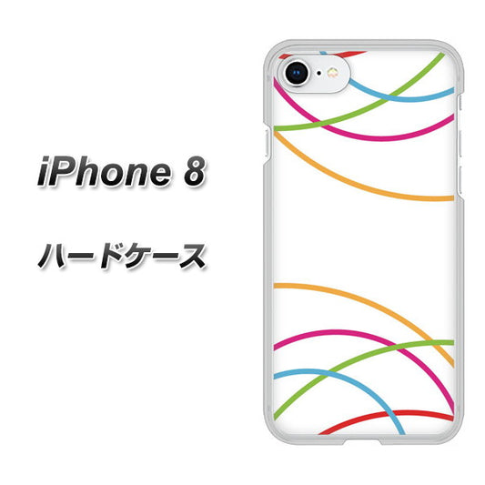 iPhone 8 IB912 重なり合う曲線 ハードケース 背面印刷