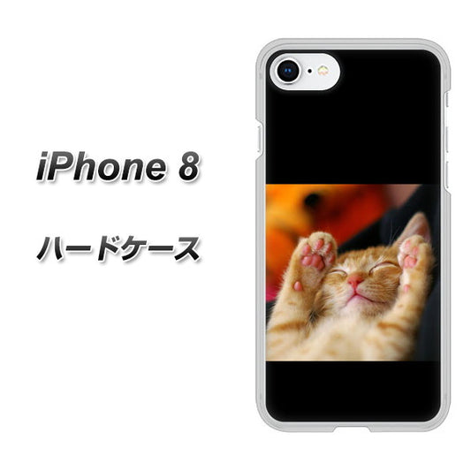 iPhone 8 VA804 爆睡するネコ ハードケース 背面印刷