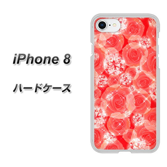 iPhone 8 VA816 ダイヤモンドとバラ ハードケース 背面印刷