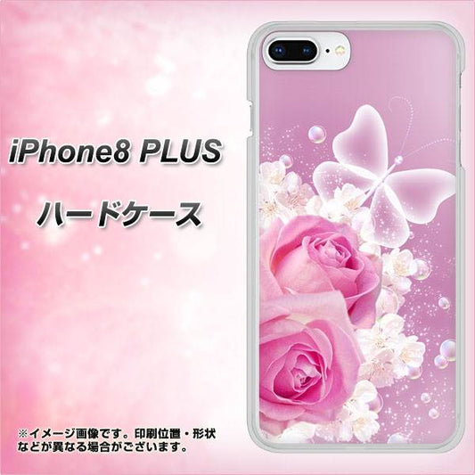 iPhone 8 Plus 1166 ローズロマンス ハードケース 背面印刷