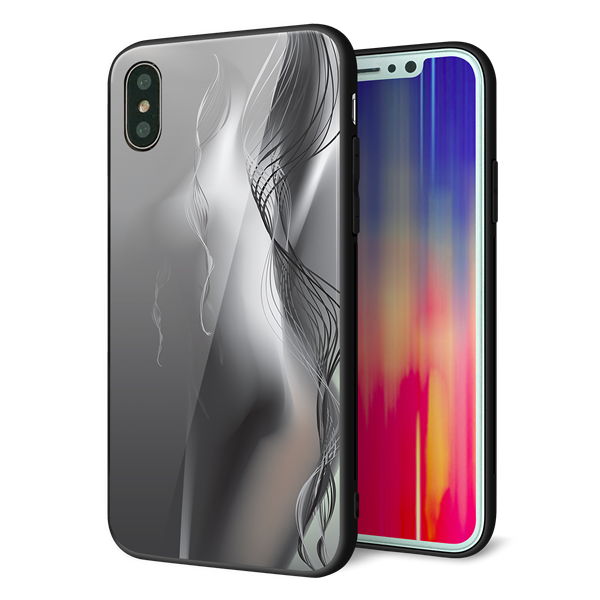 iPhone X 強化ガラス&TPUスマホケース ガラプリ【566 ボディウォール】