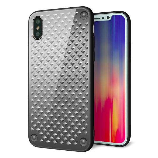 iPhone X 強化ガラス&TPUスマホケース ガラプリ【570 スタックボード】