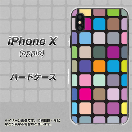 iPhone X 509 カラースクエア ハードケース 背面印刷