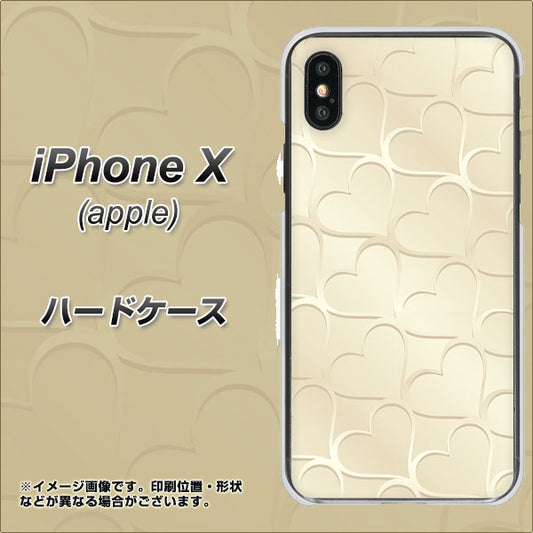 iPhone X 630 かくれハート ハードケース 背面印刷
