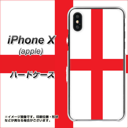 iPhone X 677 イングランド ハードケース 背面印刷